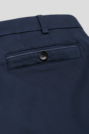 Navy Exclusive Stretch Cotton Trousers