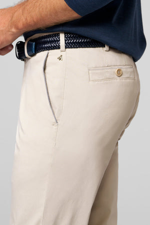 Beige Exclusive Stretch Cotton Trousers
