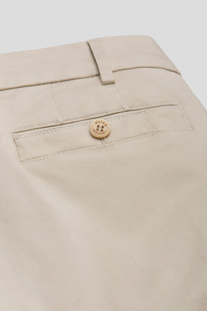 Beige Exclusive Stretch Cotton Trousers