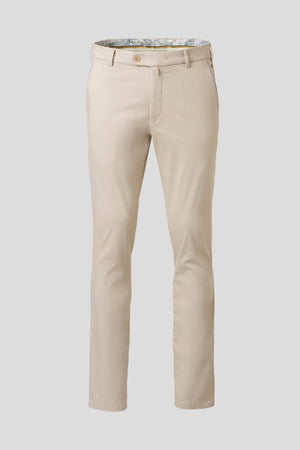 Beige Exclusive Stretch Cotton Trousers