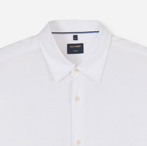 White Casual Linen Shirt