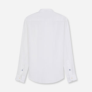 White Casual Linen Shirt