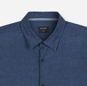 Navy Casual Linen Shirt
