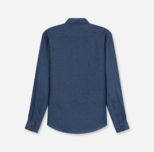 Navy Casual Linen Shirt