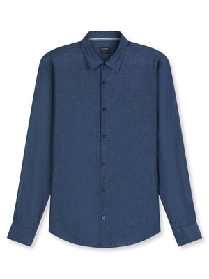 Navy Casual Linen Shirt