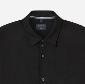 Black Casual Linen Shirt