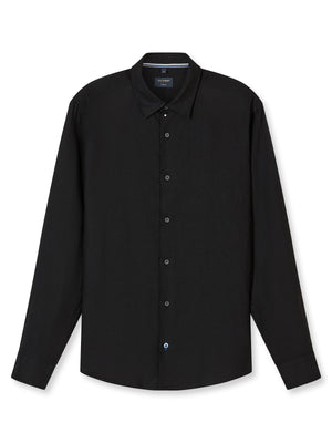 Black Casual Linen Shirt