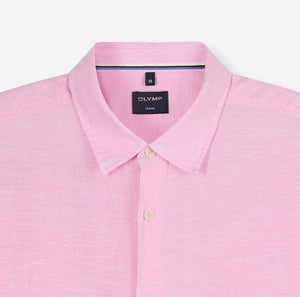 Pink Casual Linen Shirt