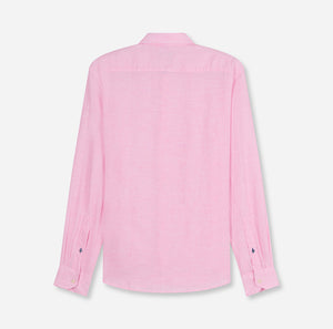 Pink Casual Linen Shirt