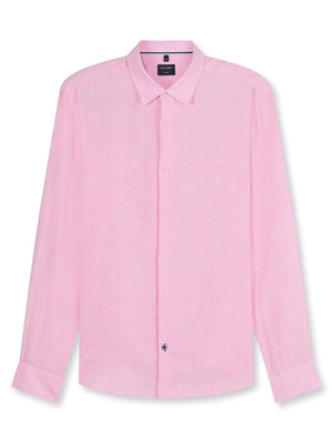 Pink Casual Linen Shirt