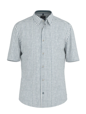 Navy Striped Linen Shirt