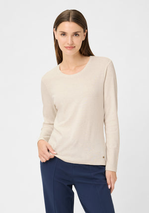 Beige Edda Long Sleeve Top