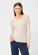 Load image into Gallery viewer, Beige Edda Long Sleeve Top
