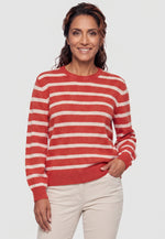 Load image into Gallery viewer, Red Textured Stripe Jumper
