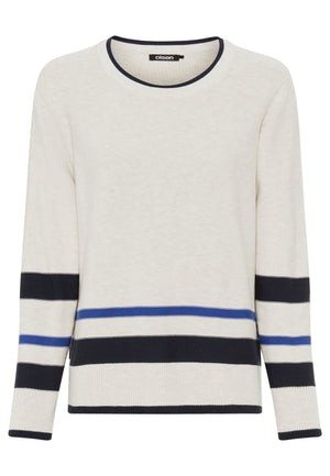 Beige Lower Striped Henny Jumper