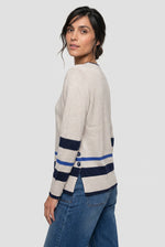 Load image into Gallery viewer, Beige Lower Striped Henny Jumper
