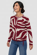Load image into Gallery viewer, Red Abstract Print Jumper
