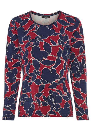 Red Floral Print Edda Top