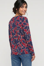 Load image into Gallery viewer, Red Floral Print Edda Top
