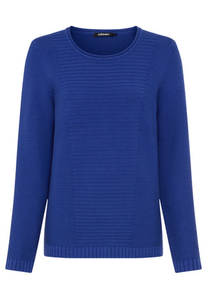 Cobalt Ribbed Henny Jumper
