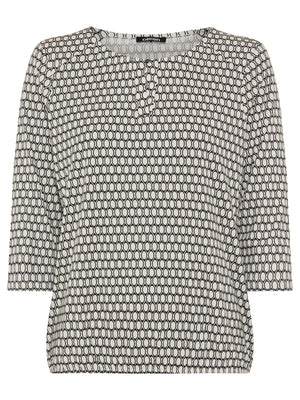 Beige Printed Top