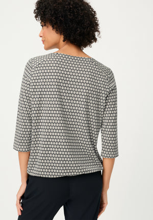 Beige Printed Top