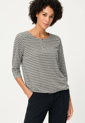 Beige Printed Top