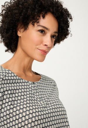 Beige Printed Top
