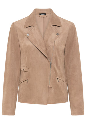 Hazelnut Faux Suede Jacket