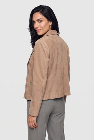 Hazelnut Faux Suede Jacket