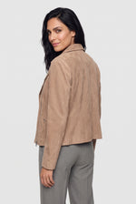 Load image into Gallery viewer, Hazelnut Faux Suede Jacket
