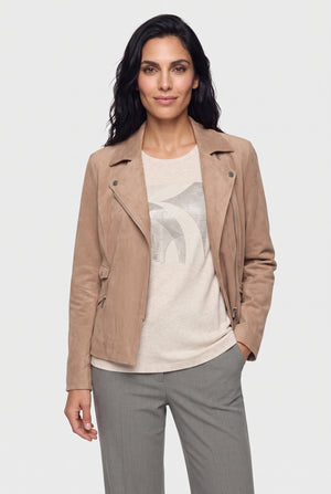 Hazelnut Faux Suede Jacket