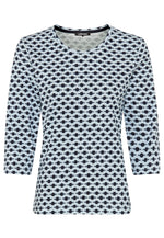 Load image into Gallery viewer, Navy Edda Printed Top
