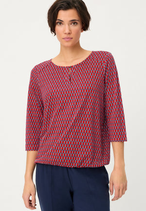 Red Printed Top