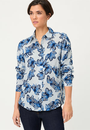 Ink Floral Print Shirt