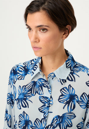 Ink Floral Print Shirt