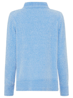 Blue Chunky Turtleneck