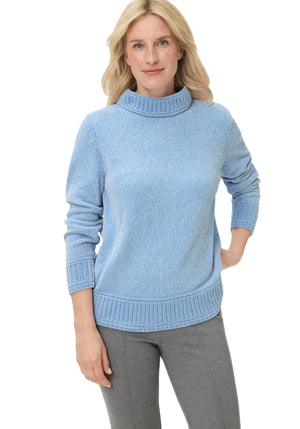 Blue Chunky Turtleneck