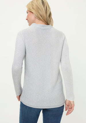 Grey High Neck Pullover