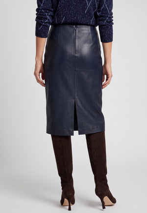 Ink Faux Leather Skirt