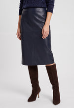 Load image into Gallery viewer, Ink Faux Leather Skirt
