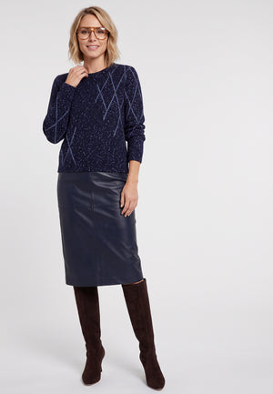 Ink Faux Leather Skirt