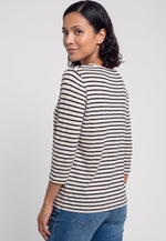 Load image into Gallery viewer, Hazelnut Stripe Long Sleeve T-Shirt
