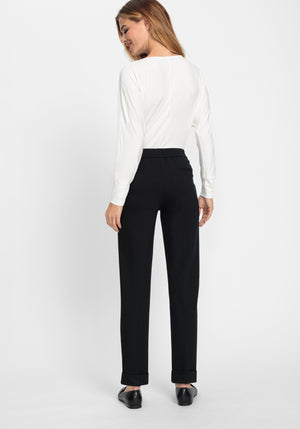 Black Lisa Cropped Trousers
