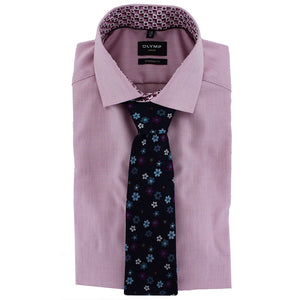 Olymp Pink Textured Modern Fit Shirt