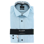 Load image into Gallery viewer, Olymp Luxor Modern Fit Textured Cotton Shirt Blue
