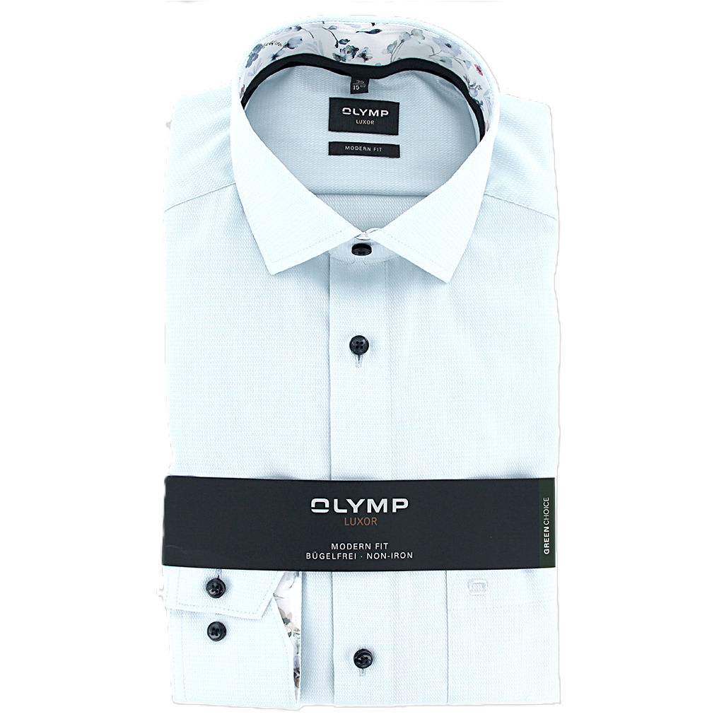 Olymp Luxor Modern Fit Textured Cotton Shirt White