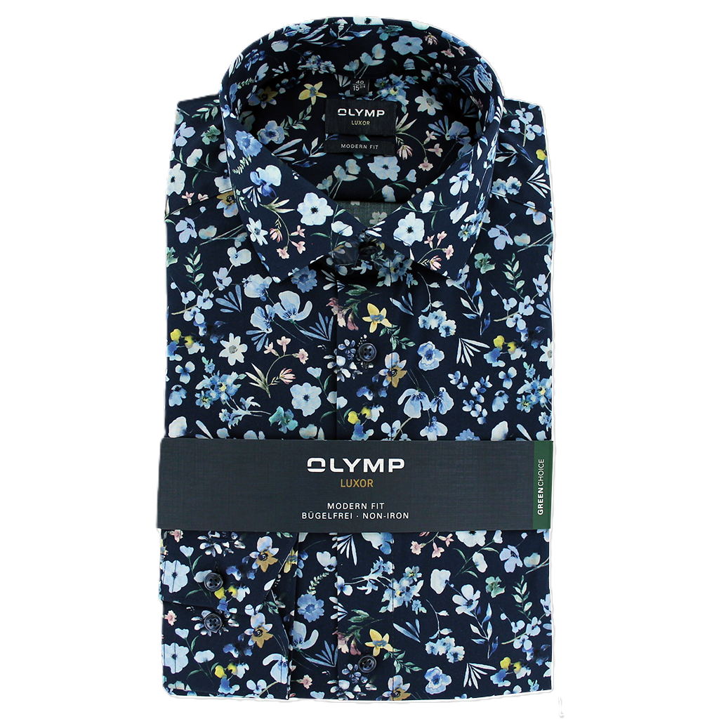 Olymp Luxor Modern Fit  Shirt Navy