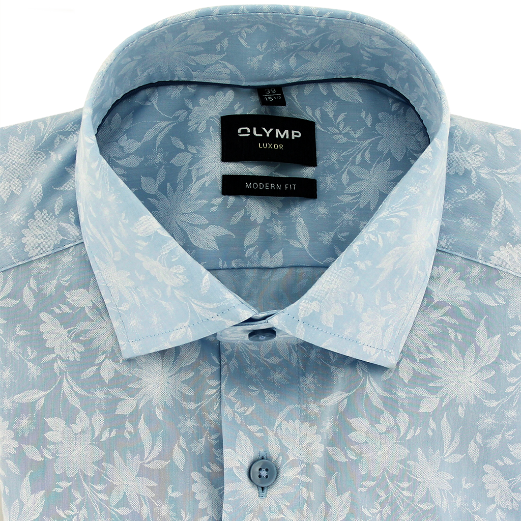 Olymp Luxor Modern Fit Celebration Shirt Sky