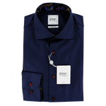 Load image into Gallery viewer, Oscar of Sweden Slim Fit Twill Shirt Navy
